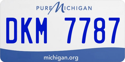 MI license plate DKM7787