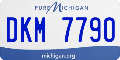 MI license plate DKM7790
