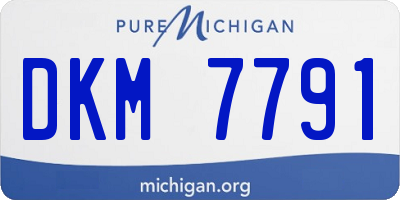 MI license plate DKM7791