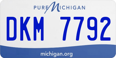 MI license plate DKM7792