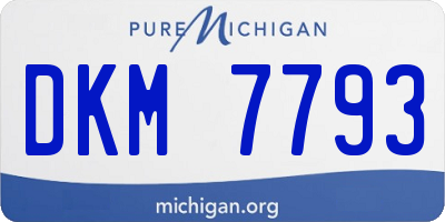 MI license plate DKM7793