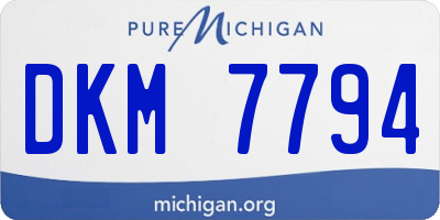 MI license plate DKM7794