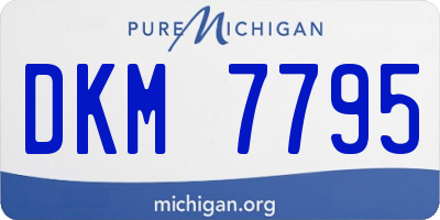 MI license plate DKM7795
