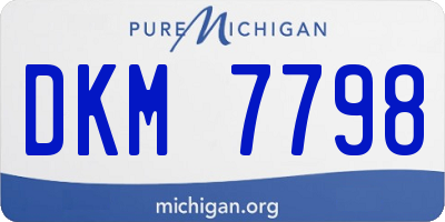 MI license plate DKM7798