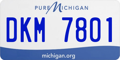 MI license plate DKM7801