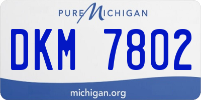 MI license plate DKM7802