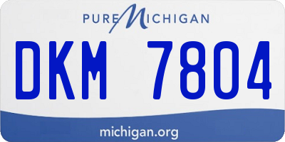MI license plate DKM7804