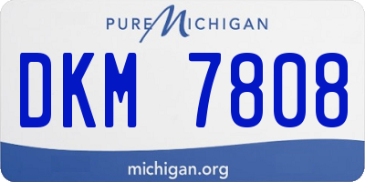 MI license plate DKM7808