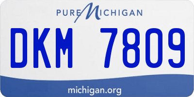 MI license plate DKM7809
