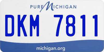 MI license plate DKM7811