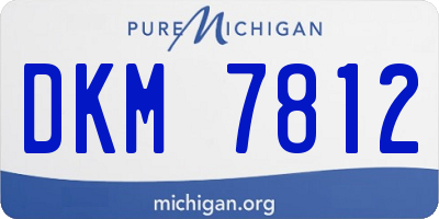MI license plate DKM7812