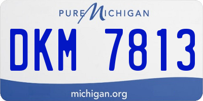 MI license plate DKM7813