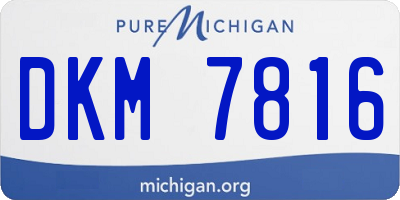 MI license plate DKM7816