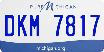 MI license plate DKM7817