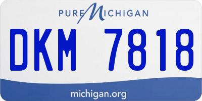 MI license plate DKM7818