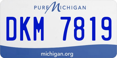 MI license plate DKM7819