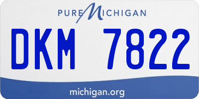 MI license plate DKM7822