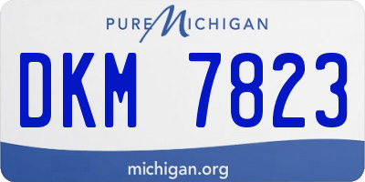 MI license plate DKM7823