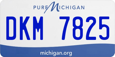 MI license plate DKM7825