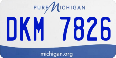 MI license plate DKM7826