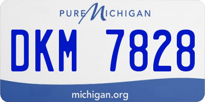 MI license plate DKM7828