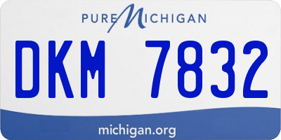 MI license plate DKM7832