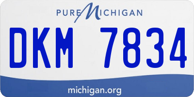 MI license plate DKM7834