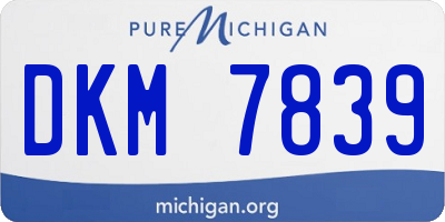 MI license plate DKM7839