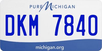 MI license plate DKM7840