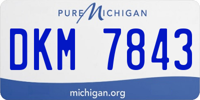 MI license plate DKM7843
