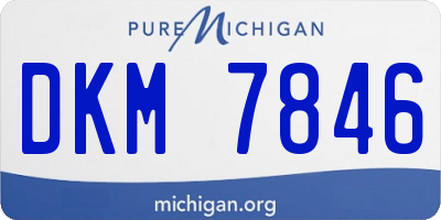 MI license plate DKM7846