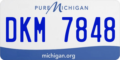 MI license plate DKM7848