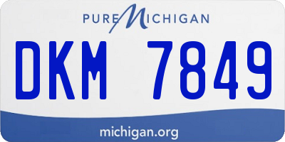 MI license plate DKM7849