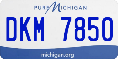 MI license plate DKM7850