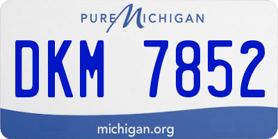 MI license plate DKM7852