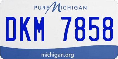 MI license plate DKM7858