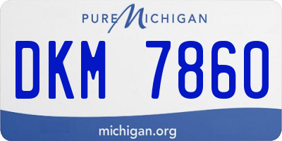 MI license plate DKM7860