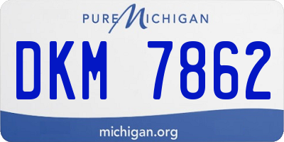 MI license plate DKM7862