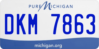 MI license plate DKM7863