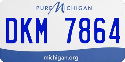 MI license plate DKM7864