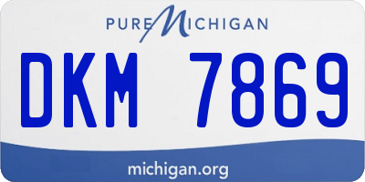 MI license plate DKM7869