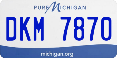 MI license plate DKM7870