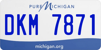 MI license plate DKM7871