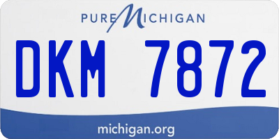 MI license plate DKM7872