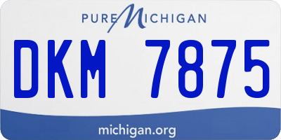 MI license plate DKM7875