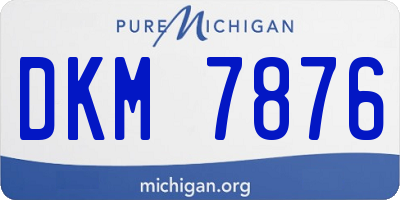 MI license plate DKM7876
