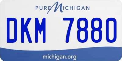 MI license plate DKM7880