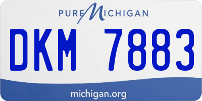 MI license plate DKM7883