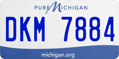 MI license plate DKM7884