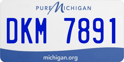 MI license plate DKM7891
